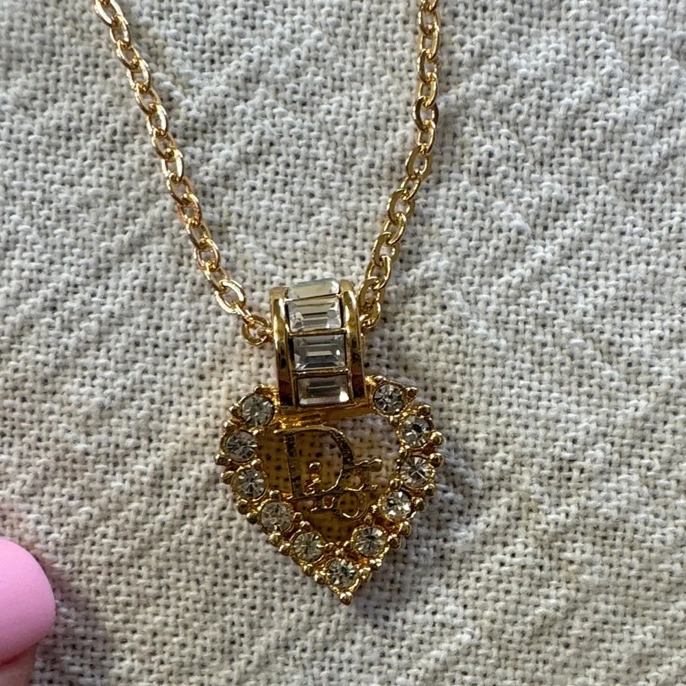 Dior Necklace with Sparkling Heart Pendant! NWTs - Picture 3 of 5